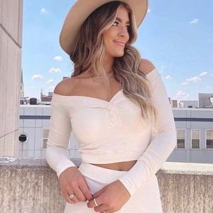 Off white crop top